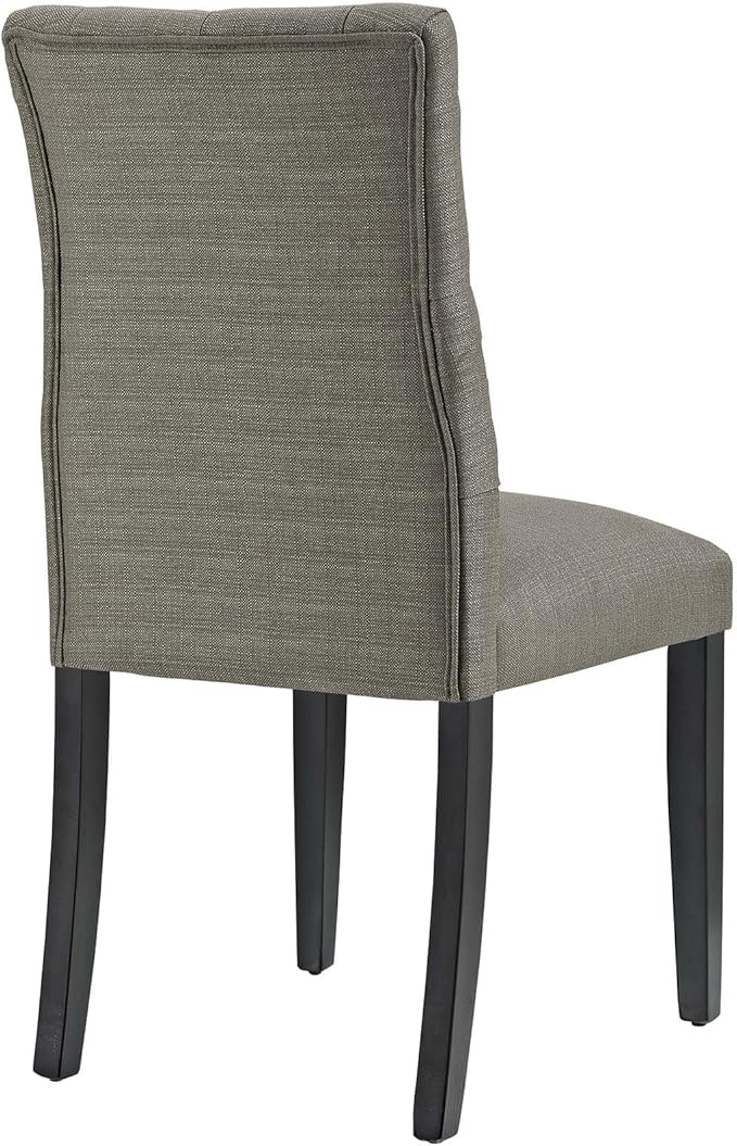 Modway MO- Duchess Modern Tufted Button Upholstered Fabric Parsons, Dining Chair, Granite