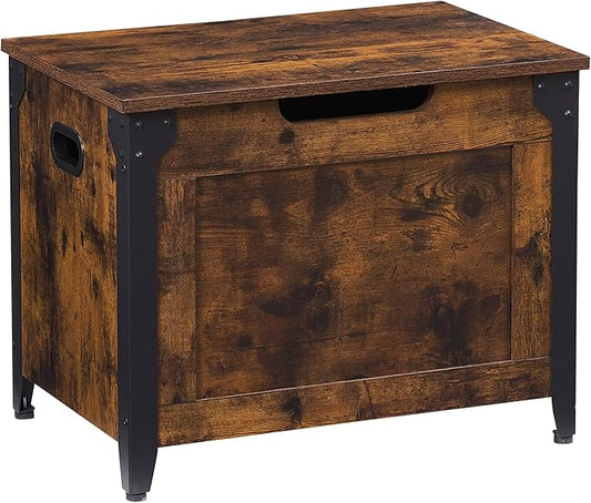 GarveeHome 23.6 in Storage Chest, Wooden Storage Bench with Safety Hinge, Easy Assembly, Large Shoe Bench for Entryway, Living Room, Bedroom