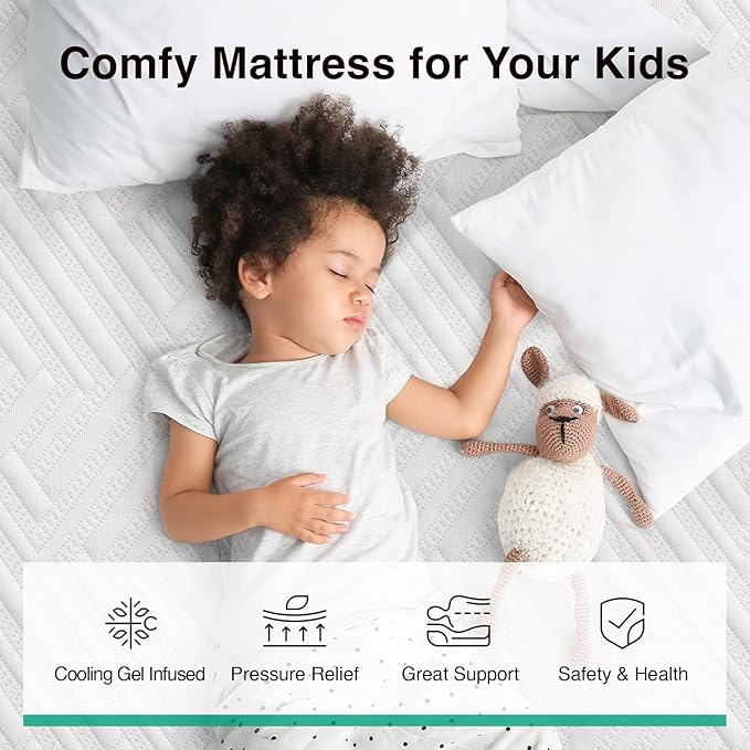 Novilla Mattress Queen, Cooling Gel Memory Foam Mattress 6 Inch for Contour Support & Pressure Relieving，CertiPUR-US Certified Foam