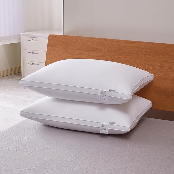 Acanva Cooling Bed Pillows for Sleeping 4 Pack, Luxury Hotel Quality with Premium 3D Down Like Filling for Back, Stomach or Side Sleepers, Soft & Comfortable