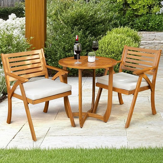 Sauvage Bistro Armchairs with Table - Set of 3