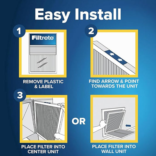 Filtrete 20x20x1 AC Furnace SMART Air Filter, MERV 12, MPR 1500, Track Filter Life With Bluetooth Enabled Sensor, CERTIFIED asthma & allergy friendly, 2-Pack (Actual Size 19.719x19.719x0.78 in)