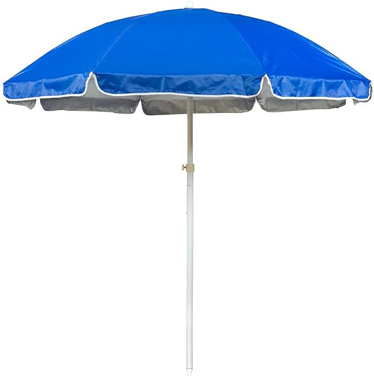 6.5' Portable Beach and Sports Umbrella by Trademark Innovations (Blue)