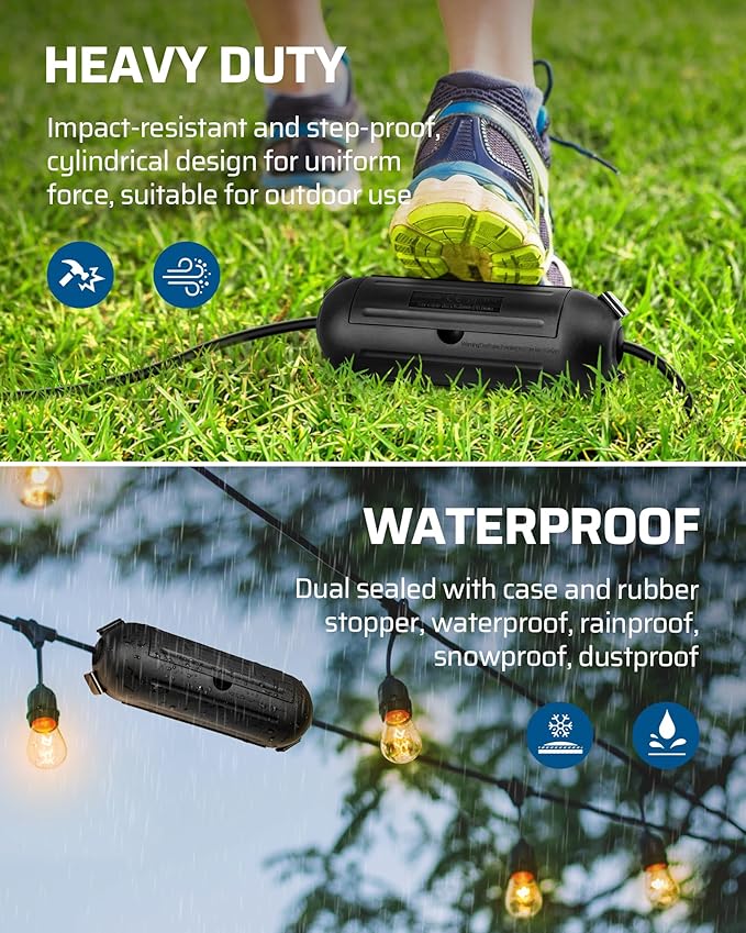 DEWENWILS WiFi Outdoor Outlet Timer, Smart Yard Stake Plug with 6 Outlets, Remote& Voice Control, Waterproof Power Stake Timer with 6Ft Cord, Alexa& Google Assistant Compatible, 1875W/15A, FCC Listed