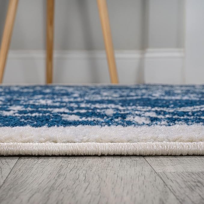 JONATHAN Y Amir Moroccan Beni Souk Navy/Ivory Runner Rug, 2x8, Bohemian, Scandinavian, Easy-Cleaning for Living Room, Bedroom, Kitchen, Pet Friendly, Non-Shedding (MOH200D-28)