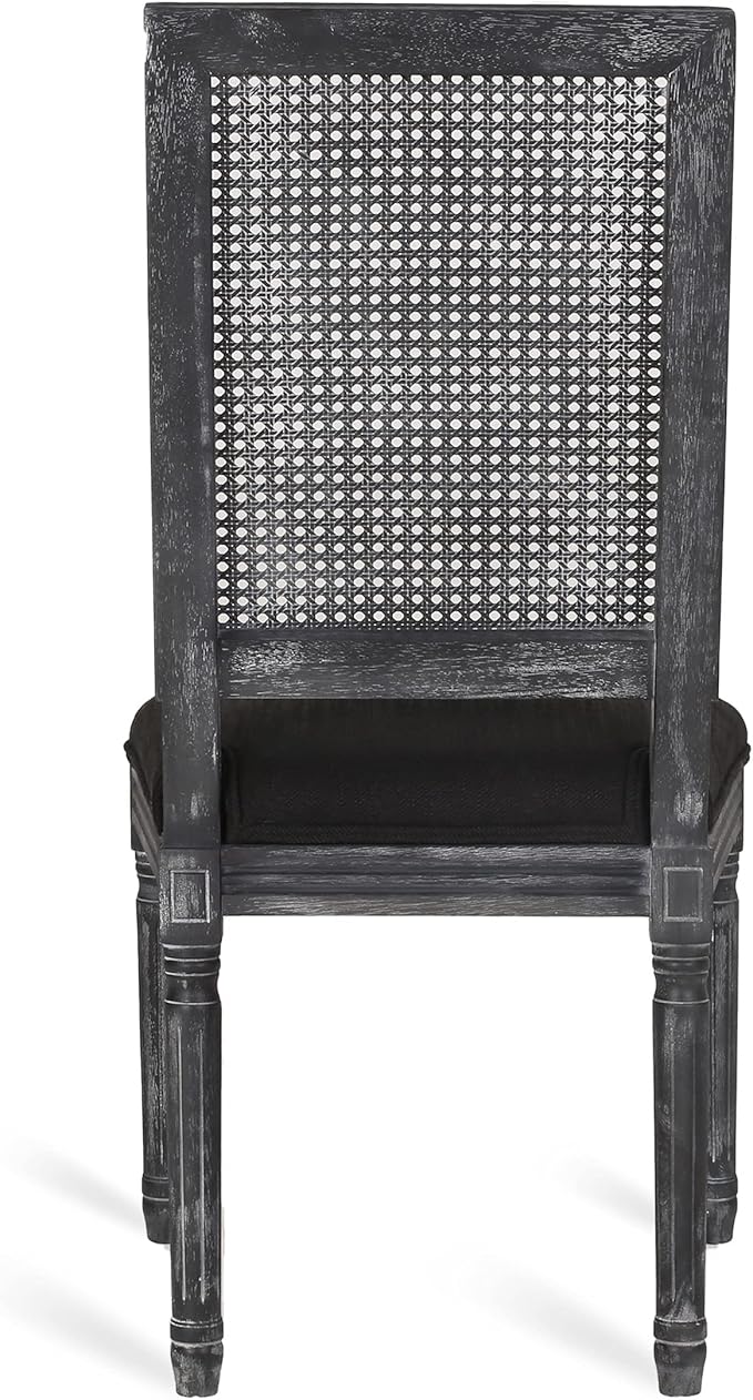 Christopher Knight Home Regina Dining Chair, Black + Gray