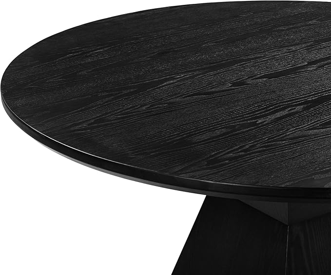 Tov Furniture Nolan Black Round Wood Dining Table