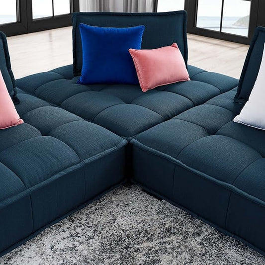 Modway Saunter Sofas, 3-Piece Set, Azure