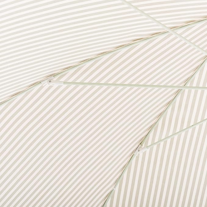Business & Pleasure Co. Rio Umbrella Scalloped Brim For Beach, Patio or Picnic - 6' Boho Beach Umbrella, 7' Tall Wood Pole, UPF 50+