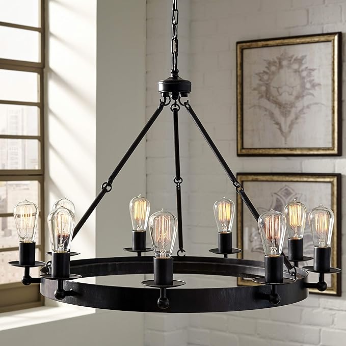 Sea Gull Lighting 3110209-846 Ravenwood Manor Nine-Light Chandelier Hanging Modern Fixture, Stardust Finish