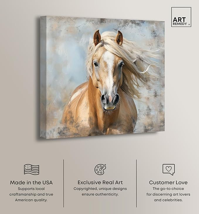 Art Remedy Rustic Rider Canvas Horse Wall Art, Gallery Wrapped, 12" x 12"
