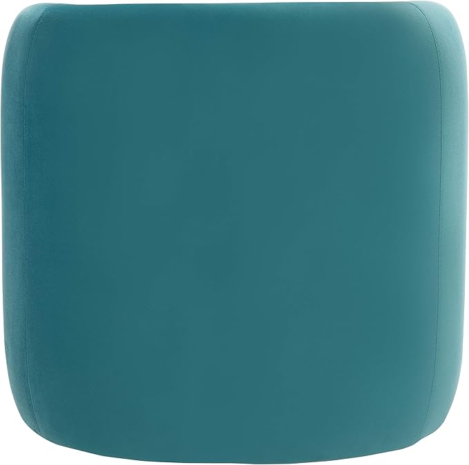Safavieh Home Collection Kibo Modern Waterfall Sea Blue Velvet Ottoman (Fully Assembled)