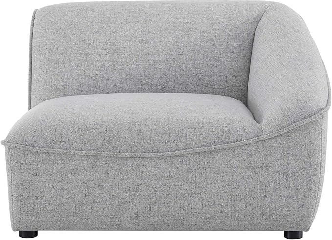 Modway Comprise Fabric Upholstered Sectional, Right-Arm Chair, Light Gray