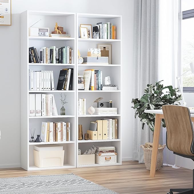 71.5" Tall Bookshelves and Bookcases Set of 2, 6 Tier Display Storage Shelves Home Decor Furniture for Home Office, Living Room, Bed Room