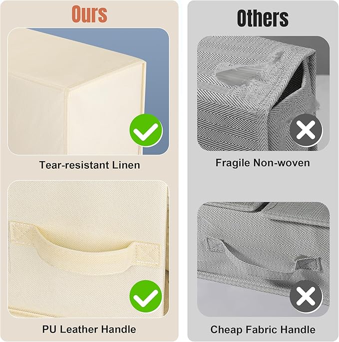 8 Pack Large Bed Sheet Organizers and Storage, (King & Queen Size) Sheet Organizer for Linen Closet, Foldable Bedding Storage Box with Window for Bedsheets, Blanket, Duvet Cover and Pillowcase