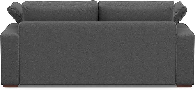 SIMPLIHOME Charlie Sofa in 100% Recycled Polyester Tightly Woven Performance Fabric, Pebble Grey, 78-inches Wide, Handcrafted Contemporary Style Loveseat Sofa or Couch for Living Room
