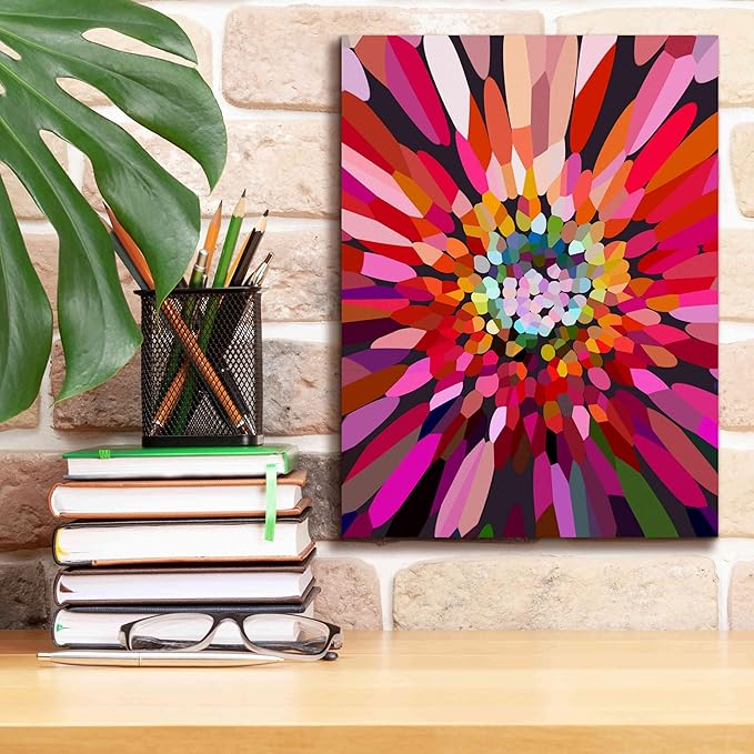 Epic Graffiti 'Pink Flower' by Shandra Smith, Canvas Wall Art, 12"x16"