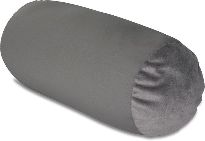 Deluxe Comfort Mooshi Squish Mini Microbead Jelly Bean Bed Pillow (12" x 7") – Airy Squishy Soft Microbeads –Eight Wild Fun Colors to Choose From – Cuddly and Fun Dormroom Accessory – Bed Pillow, Grey