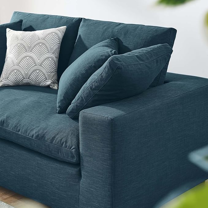Modway EEI-4859-AZU Commix Down Filled Overstuffed Loveseat, Azure
