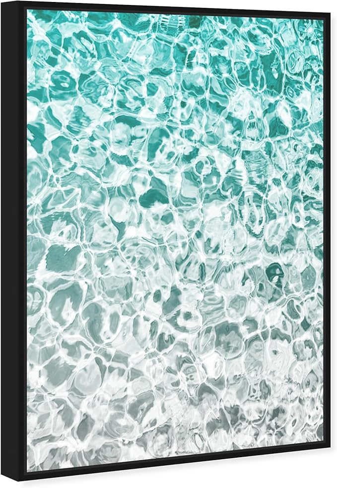 The Oliver Gal Artist Co. Nautical and Coastal Wall Art Framed Canvas Prints 'Clear Aqua Waters' Coastal