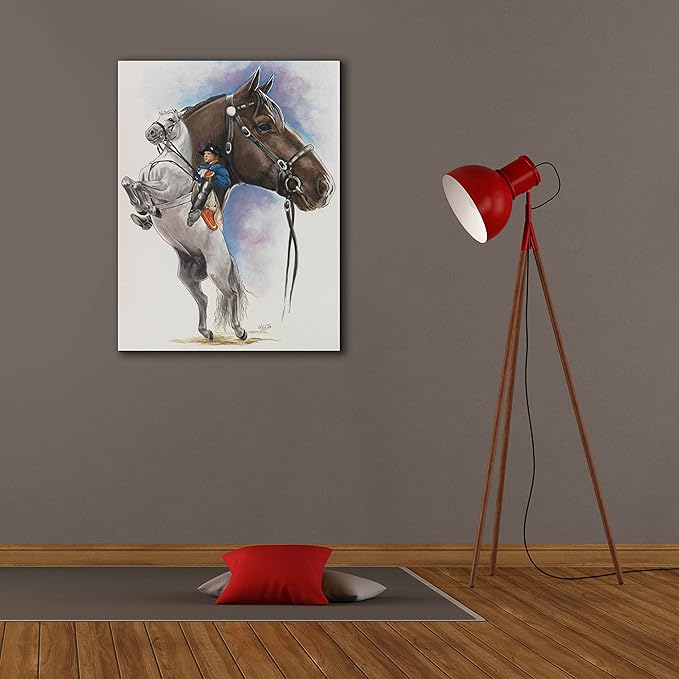 Epic Graffiti 'Lippizaner' by Barbara Keith, Canvas Wall Art, 26"x34"