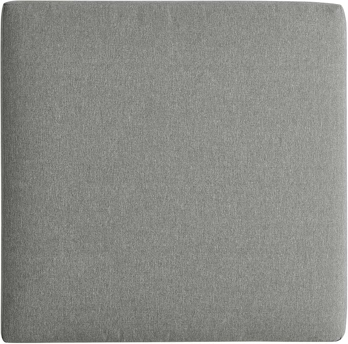 Modway Tahoe Aluminum Ottoman Gray with Weather-Resistant Cushion-Ideal as Outdoor Footstool, Patio or Sunroom Furniture