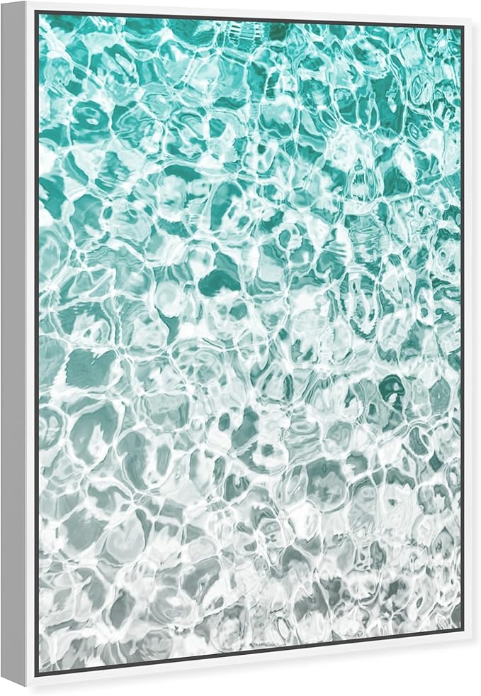 The Oliver Gal Artist Co. Nautical and Coastal Wall Art Framed Canvas Prints 'Clear Aqua Waters' Coastal