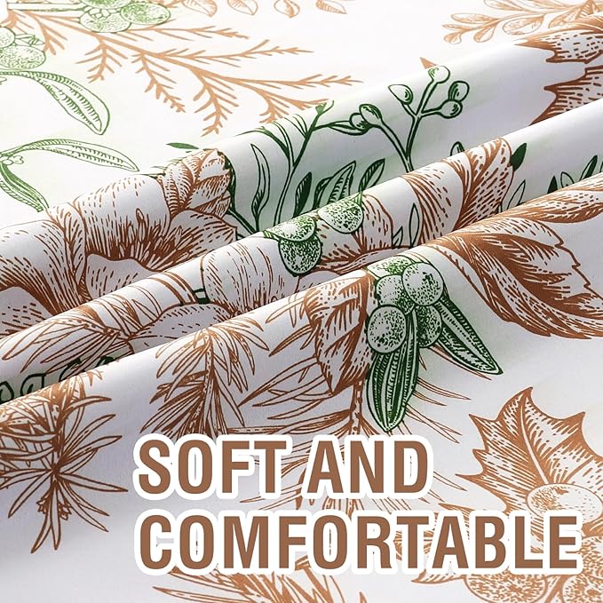 H.VERSAILTEX 100% Blackout Curtains for Bedroom Vintage Floral Curtains 108 Inches Long Back Tab/Rod Pocket Curtains & Drapes Thermal Curtains Window Panels with Black Liner 2 Panels, Caramel/Moss