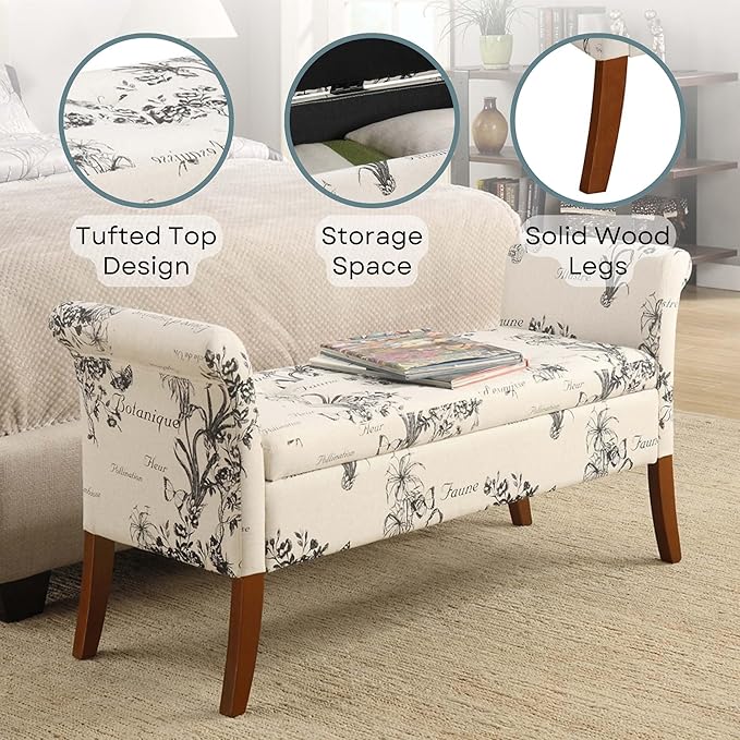 Designs4Comfort Garbo Entryway Storage Bench