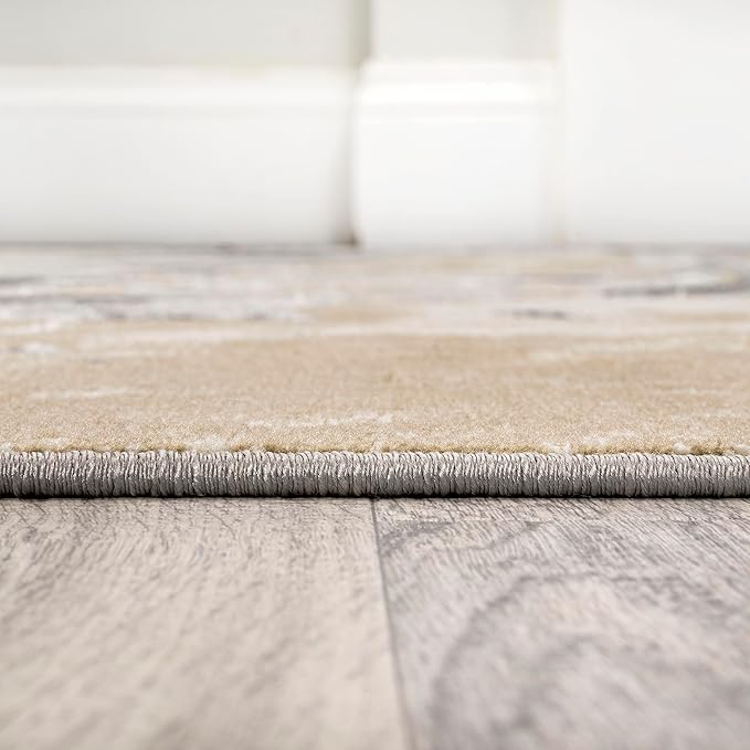 JONATHAN Y Swirl Marbled Beige/Ivory Indoor Area Rug 8X10 ft, Abstract for Living Room, Bedroom, Kitchen, Office, Easy-Cleaning, High Traffic, Pet-Friendly, Non-Shedding SOR203F-8