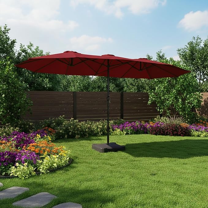 Garden Winds Reinforced RipLock 350 Replacement Canopy Top Cover Compatible with The Phi Villa, Aecojoy, PatioFestival, AbcCanopy, Kozyard 15' Triple Tier Umbrella Models - A701007300, Pf18259, UB02, KZUM15NAV - Cinnabar
