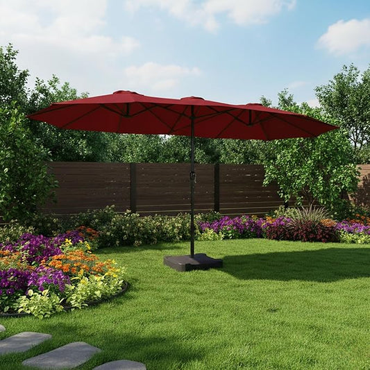 Garden Winds Reinforced RipLock 350 Replacement Canopy Top Cover Compatible with The Phi Villa, Aecojoy, PatioFestival, AbcCanopy, Kozyard 15' Triple Tier Umbrella Models - A701007300, Pf18259, UB02, KZUM15NAV - Cinnabar