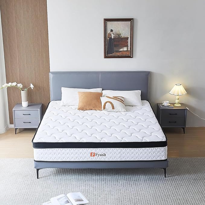 Queen Mattress, 10 Inch Queen Size Memory Foam Hybrid Mattress in a Box with Individual Pocket Spring for Motion Isolation & Strong Edge Support & Pressure Relief, CertiPUR-US,100 Nights Trial