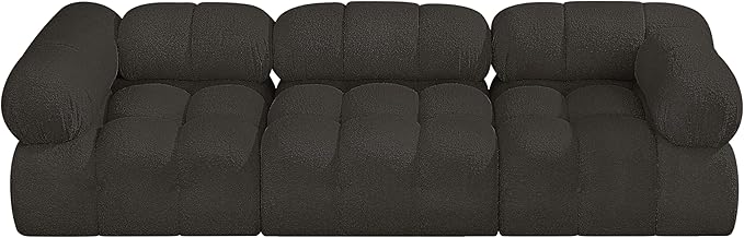 Meridian Furniture 611Brown-S102A Ames Collection Modern | Contemporary Modular Sofa with Rich Brown Boucle Fabric, Modular to Create Infinite Configurations, 102" W x 34" D x 28" H, Brown