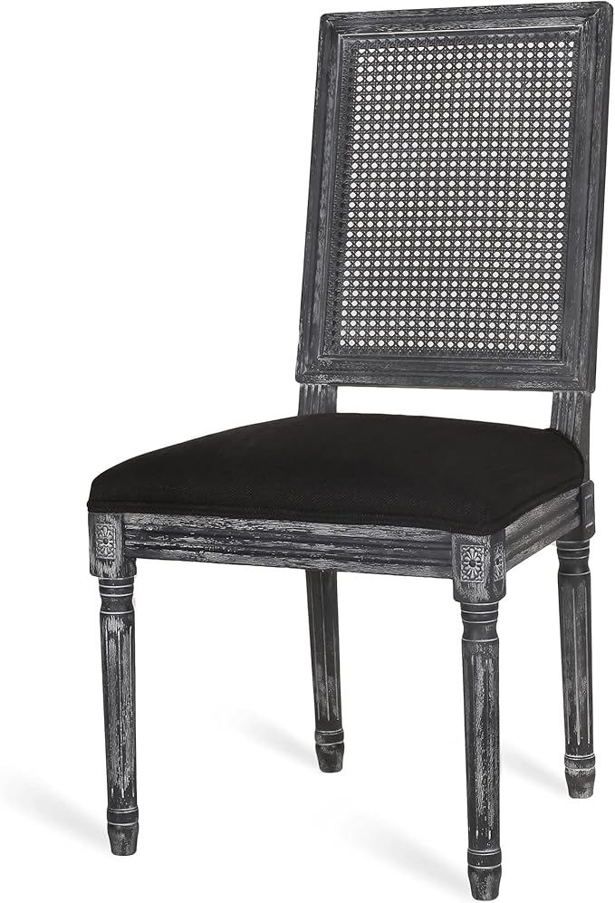 Christopher Knight Home Regina Dining Chair, Black + Gray