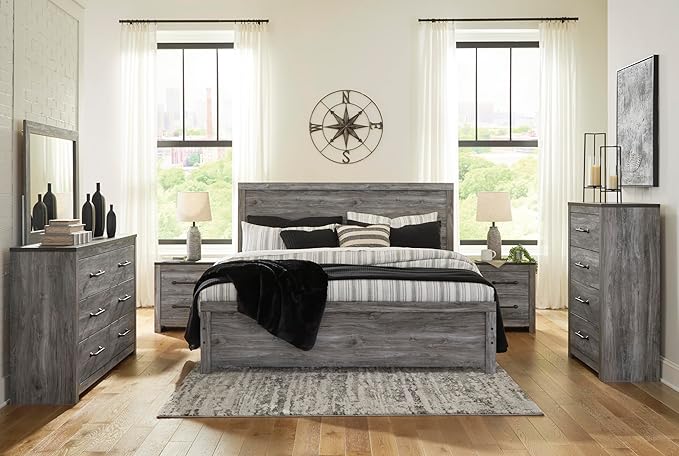 Signature Design by Ashley Bronyan Contemporary 6 Drawer Dresser, Gray