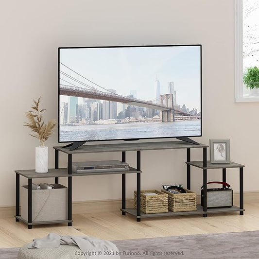Furinno Turn-N-Tube Handel Stand for TV up to 55 Inch, French Oak