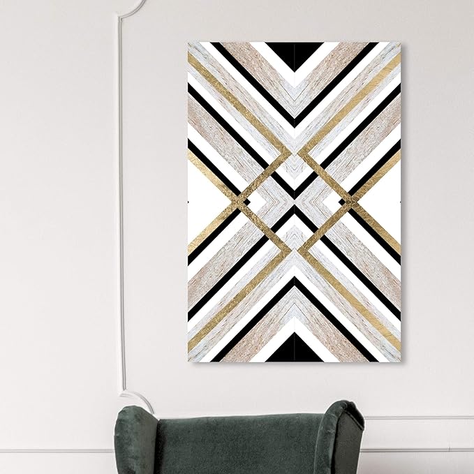 Oliver Gal Earthy Lux | Premium Canvas Print. the Abstract Wall Art Decor Collection by Oliver Gal Gallery Wrapped, 30" x 45", Black