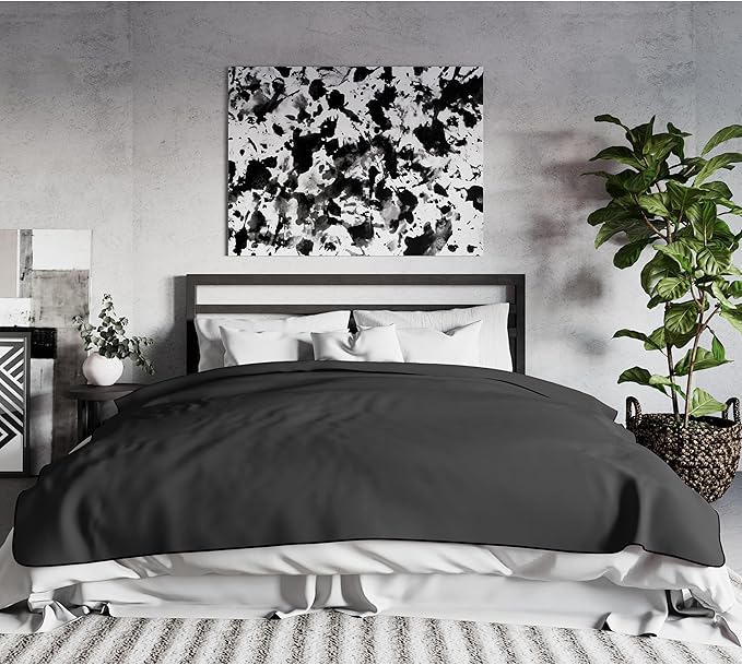 Avana Waterproof Throw - Sensual Blanket for Adults - Made in The USA - King Size, Micro-Velvet Black