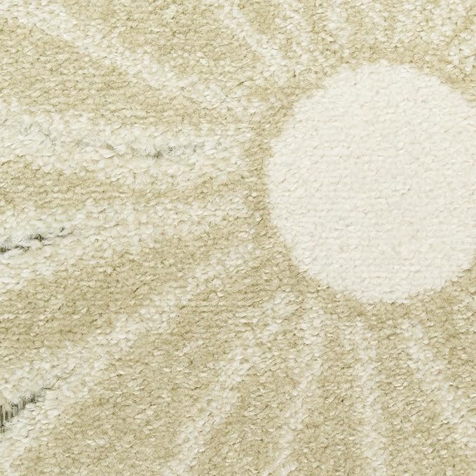 Nourison Home Aloha Ivory Sage 3'6" x 5'6" Area Rug - Easy Clean, Non Shedding, Bed Room, Living Room, Dining Room, Kitchen (4' x 6')