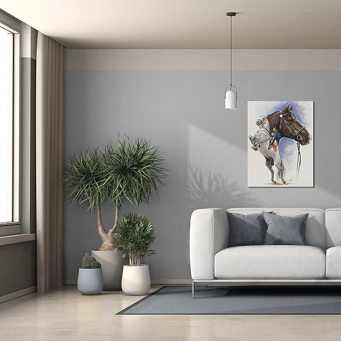 Epic Graffiti 'Lippizaner' by Barbara Keith, Canvas Wall Art, 26"x34"