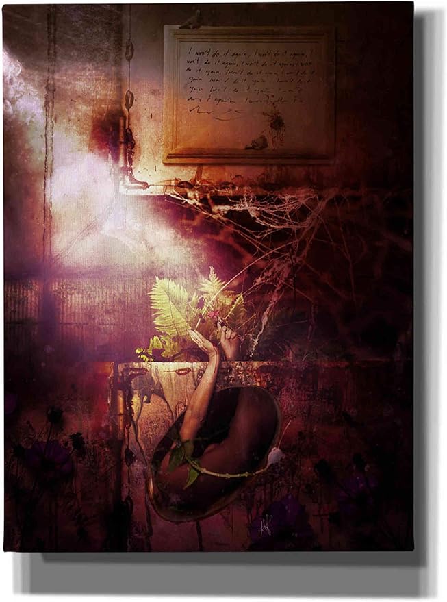Epic Graffiti ' Flowers' by Mario Sanchez Nevado Canvas Wall Art, 12" x 16", Purple