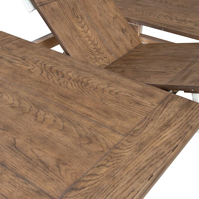 Liberty Furniture Al Fresco Rectangular Leg Table with Butterfly Leaf for Dining Room - Graphite & Whitestone