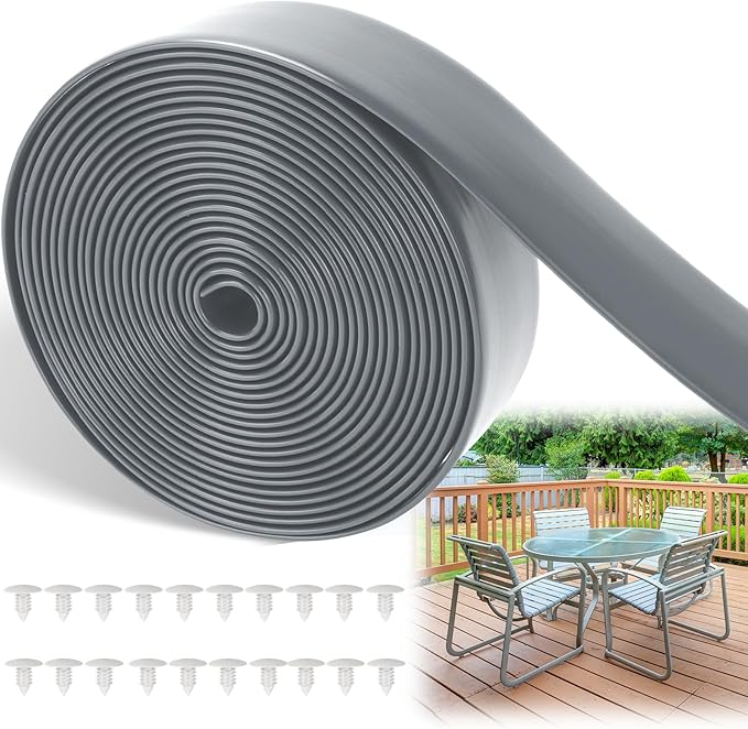 LukLoy 2" Wide 20ft Long Vinyl Straps for Patio Chairs Repair DIY + 20 Rivets, Replacement Straps for Lawn Chairs Patio Garden Balcony Outdoor Lounge Dining Furniture Repair, Grey