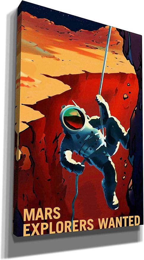Epic Graffiti 'Mars Explorer Series: Explorers Wanted' Space Canvas Wall Art 12' x 18'