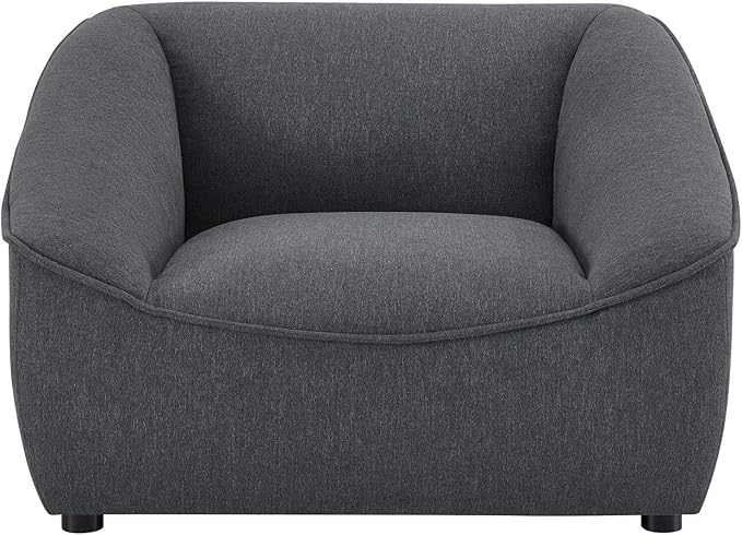 Modway Comprise Fabric Upholstered Sectional, Armchair, Charcoal