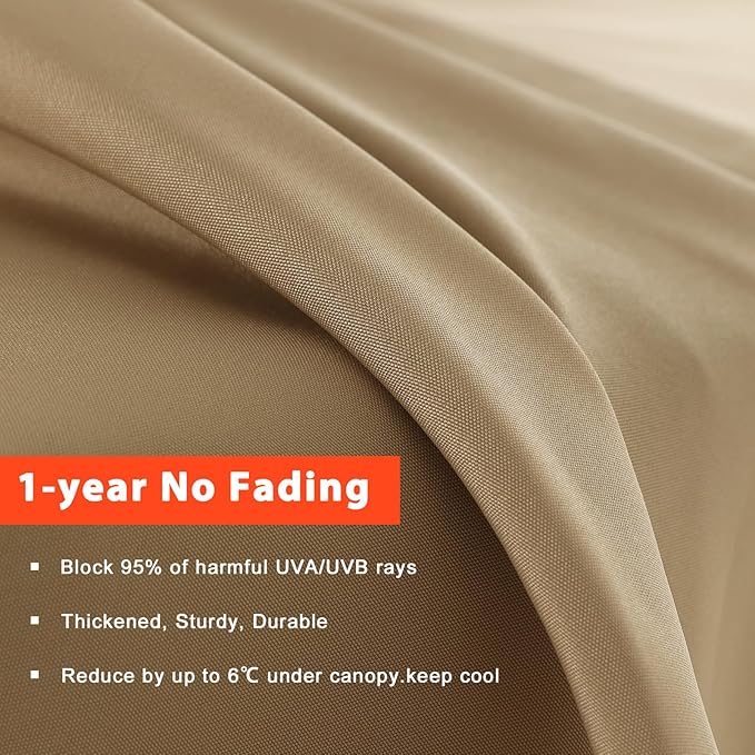 MASTERCANOPY Patio Umbrella 9 ft Replacement Canopy for 8 Ribs-Navy Blue&White Canopy Only