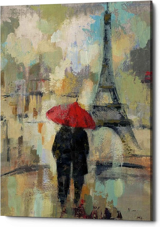 Epic Graffiti 'Rain in the City II' by Silvia Vassileva, Canvas Wall Art, 18"x26"