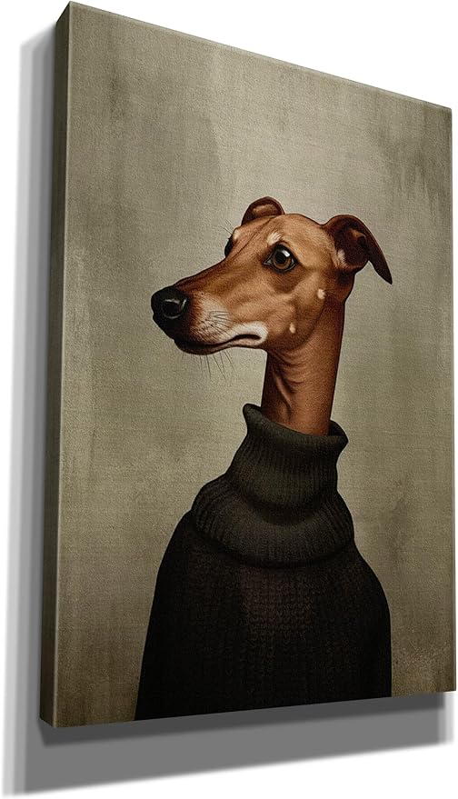 Epic Graffiti 'Green Sweater Dog' by Svetlana Aleynikova Canvas Wall Art, 18" x 26"