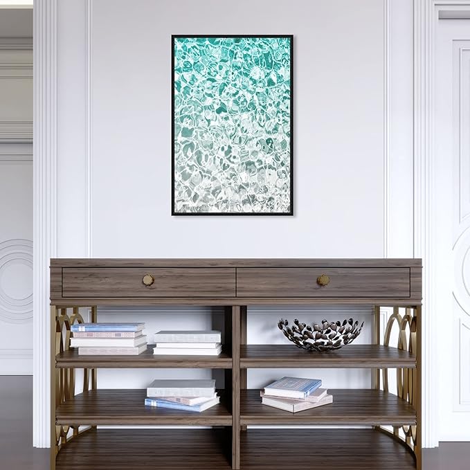 The Oliver Gal Artist Co. Nautical and Coastal Wall Art Framed Canvas Prints 'Clear Aqua Waters' Coastal